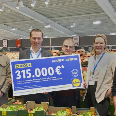Lidl fait don de 315 000 euros aux Banques Alimentaires belges