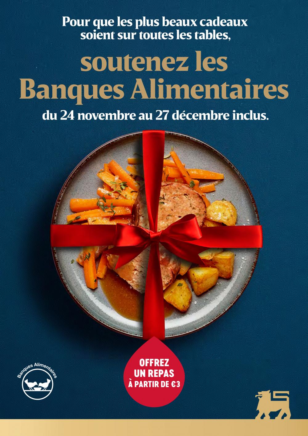 Soutenez les Banques Alimentaires du 24 novembre au 27 décembre inclus